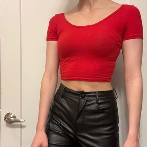 Red Crop Top